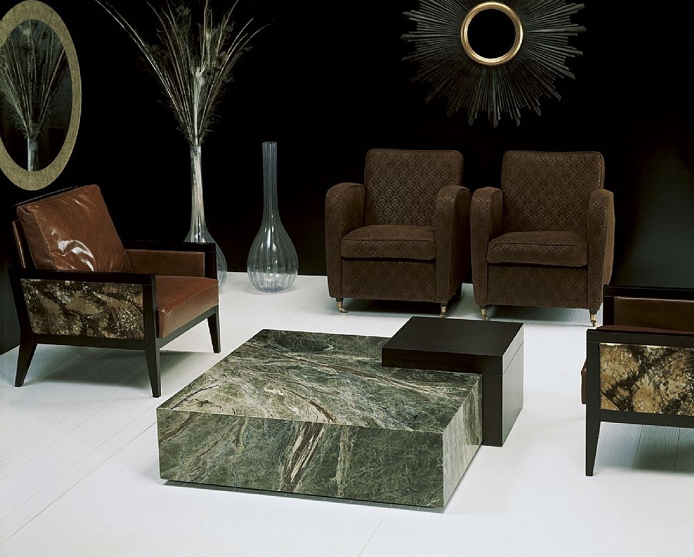 Product photograph of Stone International Box Coffee Table - Marble And Wenge Wood from Choice Furniture Superstore.
