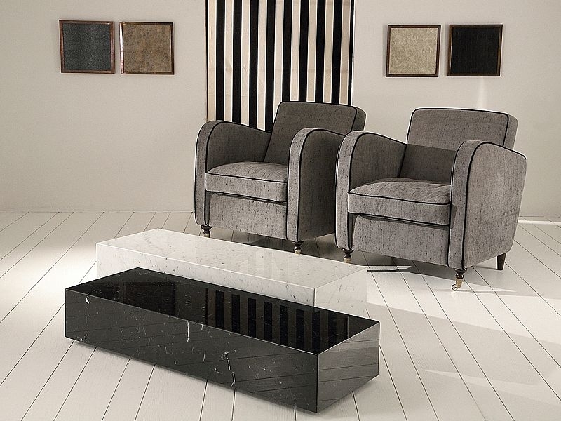 Product photograph of Stone International Box Marble Coffee Table On Casters from Choice Furniture Superstore.