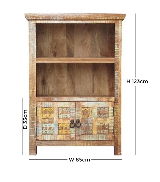 Jaipur Aravali Mango Wood Small Bookcase CFS Furniture UK