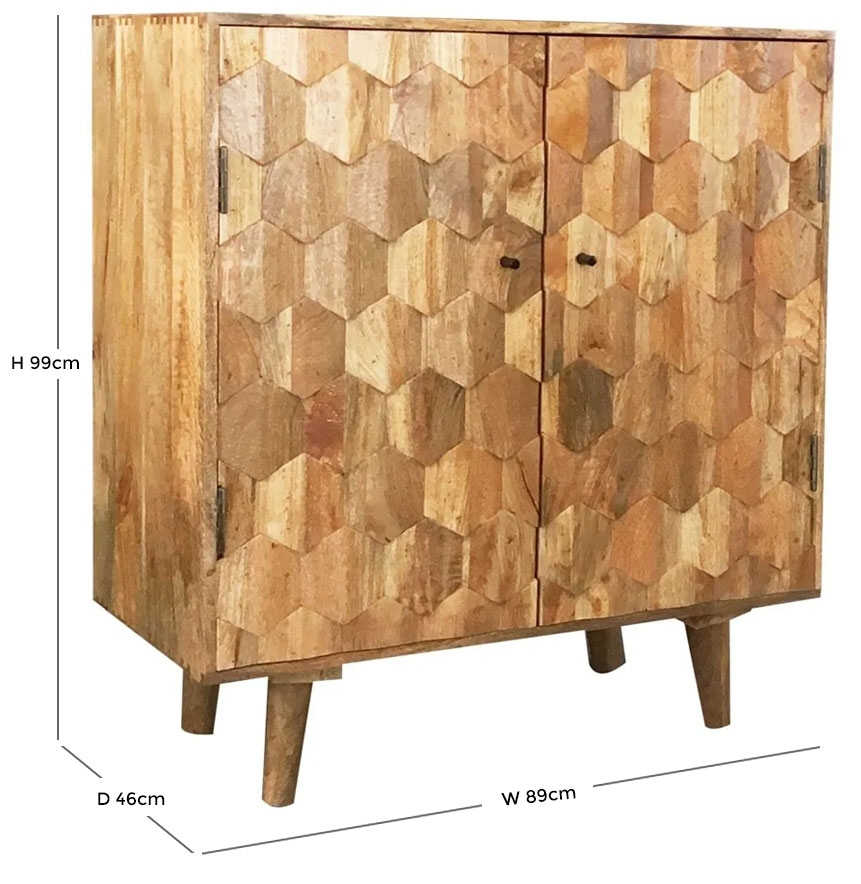 Product photograph of Coonoor Mango Wood Small Sideboard from Choice Furniture Superstore.
