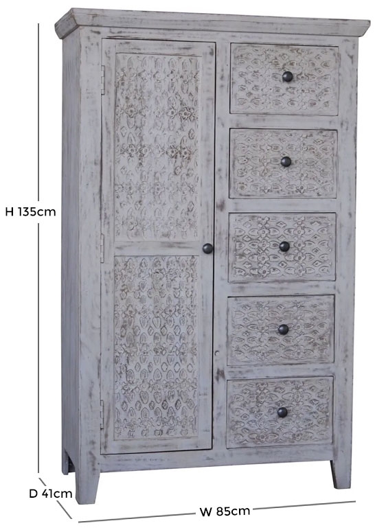 Product photograph of Jaipur Mandakini Mango Wood Cabinet from Choice Furniture Superstore.