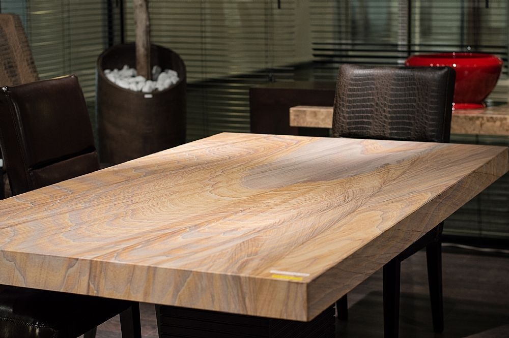 Product photograph of Stone International Espresso Dining Table - Marble And Wenge Wood from Choice Furniture Superstore.