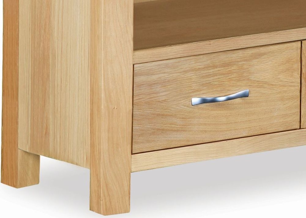 Product photograph of New Trinity Natural Oak 80cm Tv Unit from Choice Furniture Superstore.