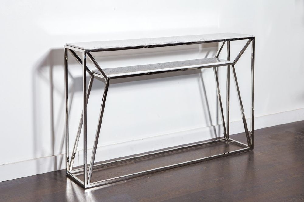 Product photograph of Stone International Ginza Marble And Metal Console Table from Choice Furniture Superstore.