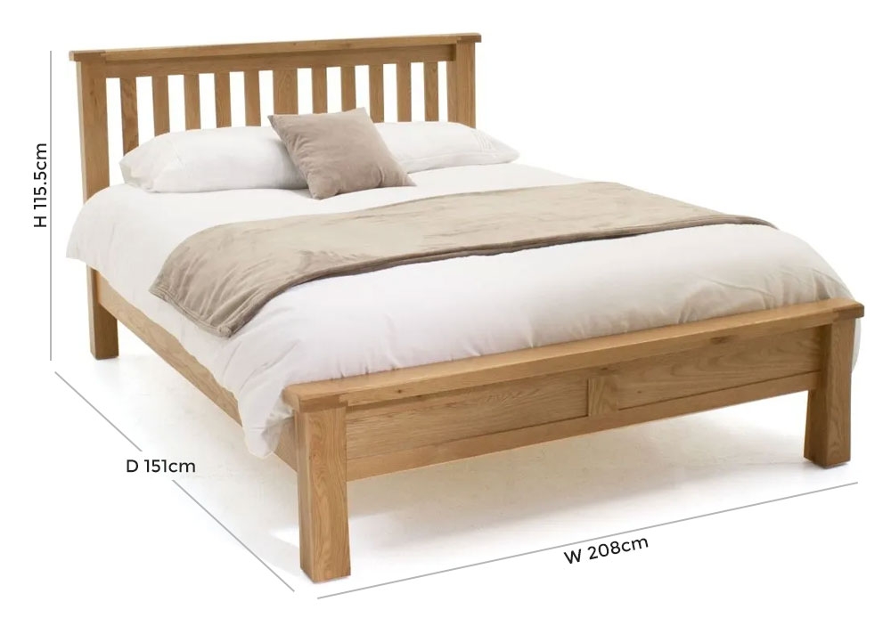 Product photograph of Vida Living Breeze Oak Slatted Bed from Choice Furniture Superstore.