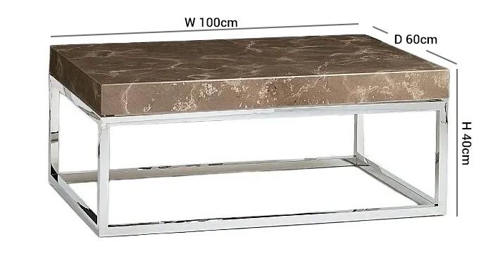 Product photograph of Stone International Kubo Occasional Table - Marble And Stainless Steel from Choice Furniture Superstore.
