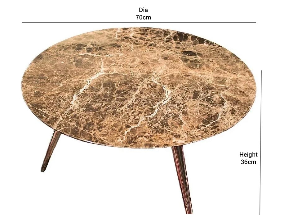 Product photograph of Stone International Livia Marble Round Coffee Table from Choice Furniture Superstore.