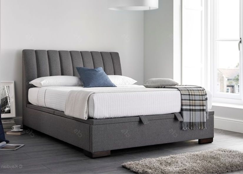 Product photograph of Kaydian Lanchester Ottoman Storage Bed - Artemis Elephant Grey Fabric from Choice Furniture Superstore.