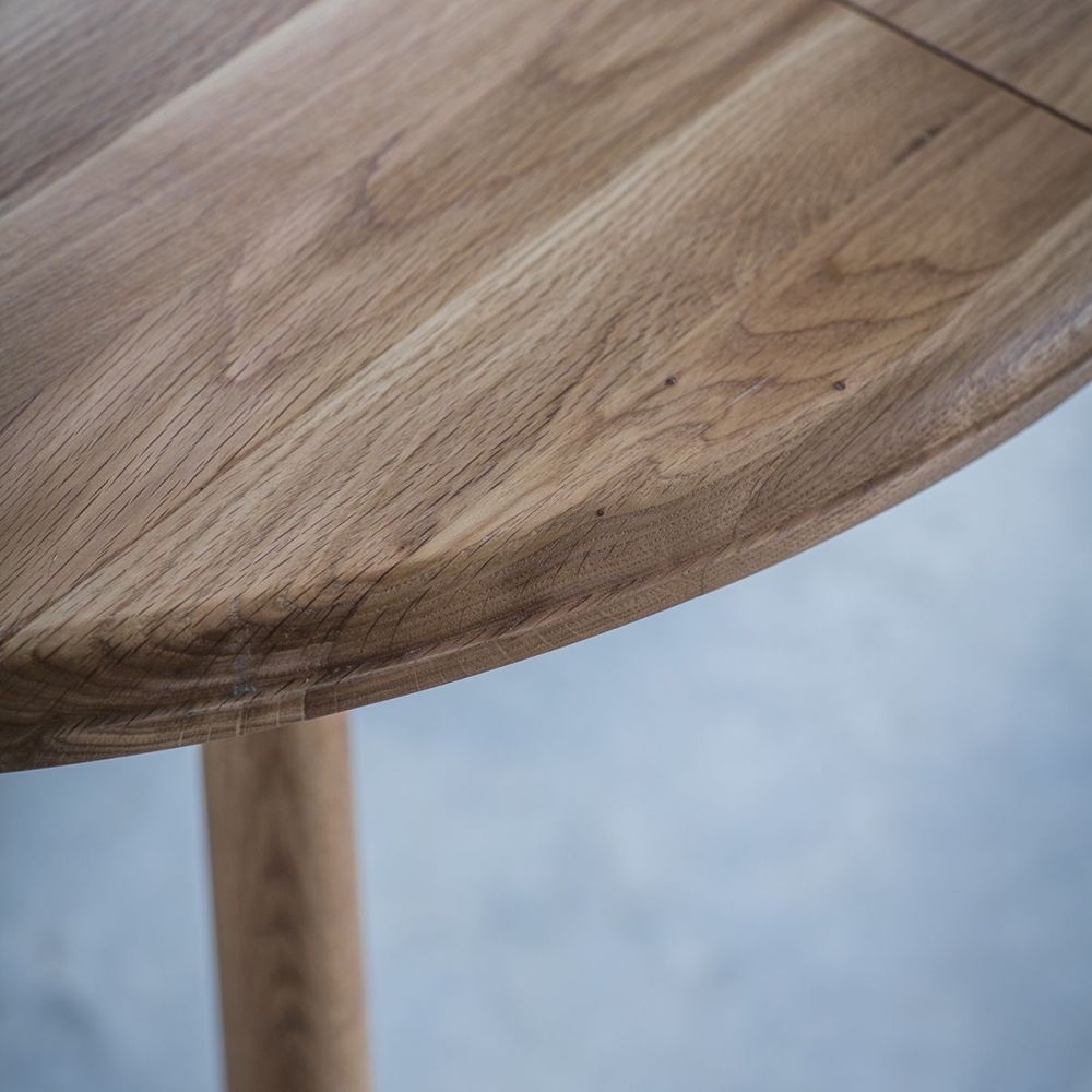 Product photograph of Wycombe Oak Round 2 Seater Extending Dining Table from Choice Furniture Superstore.