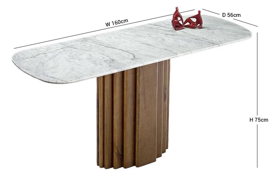 Product photograph of Stone International Mayfair Marble Console Table from Choice Furniture Superstore.