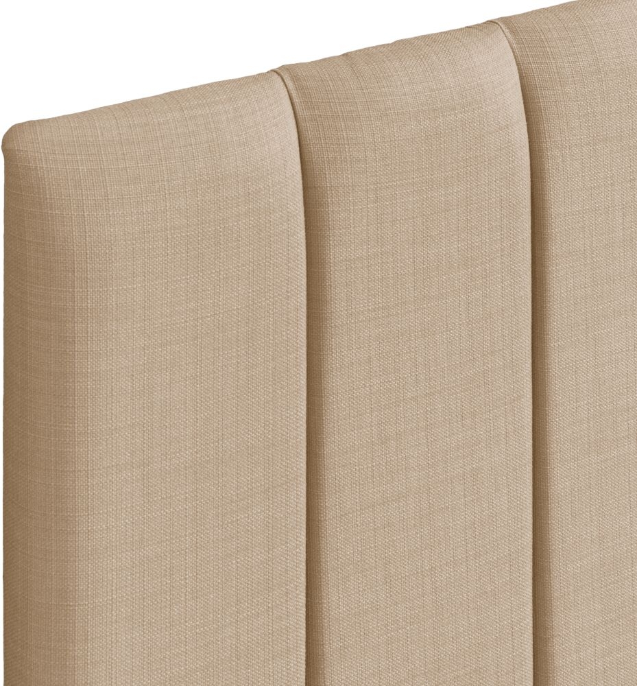 Product photograph of Florence Grand Oatmeal Fabric Headboard from Choice Furniture Superstore.
