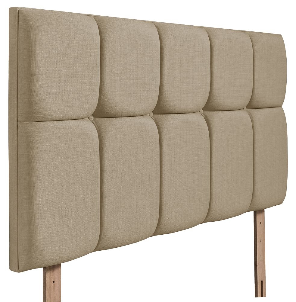 Product photograph of Milan Sand Fabric Headboard from Choice Furniture Superstore.