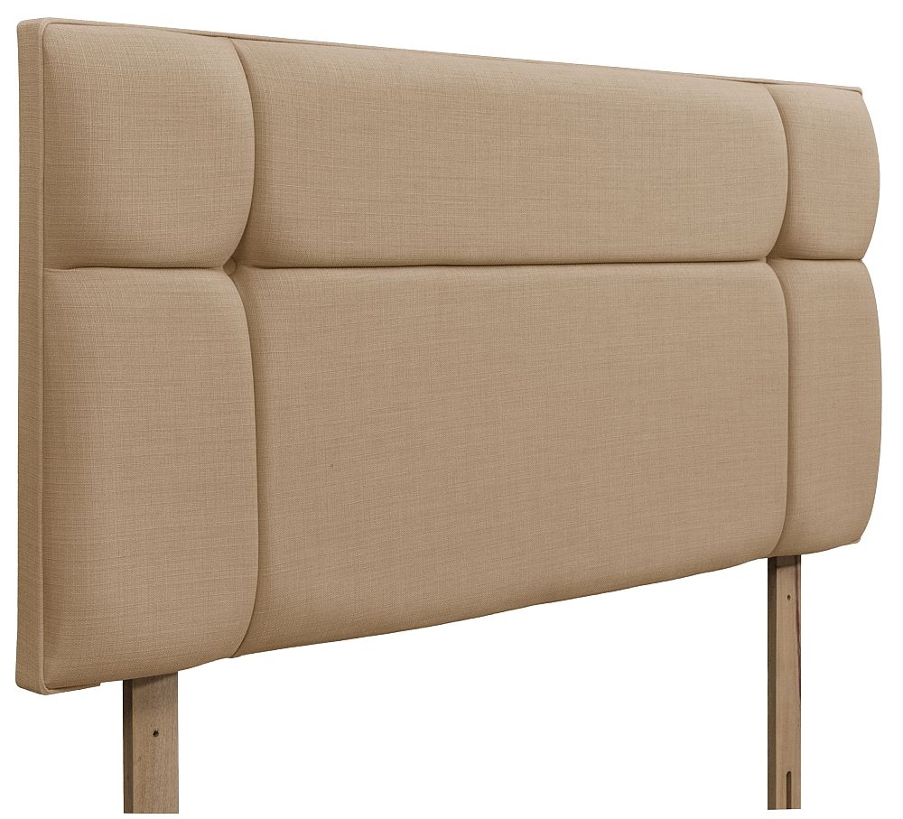 Product photograph of Pavia Oatmeal Fabric Headboard from Choice Furniture Superstore.