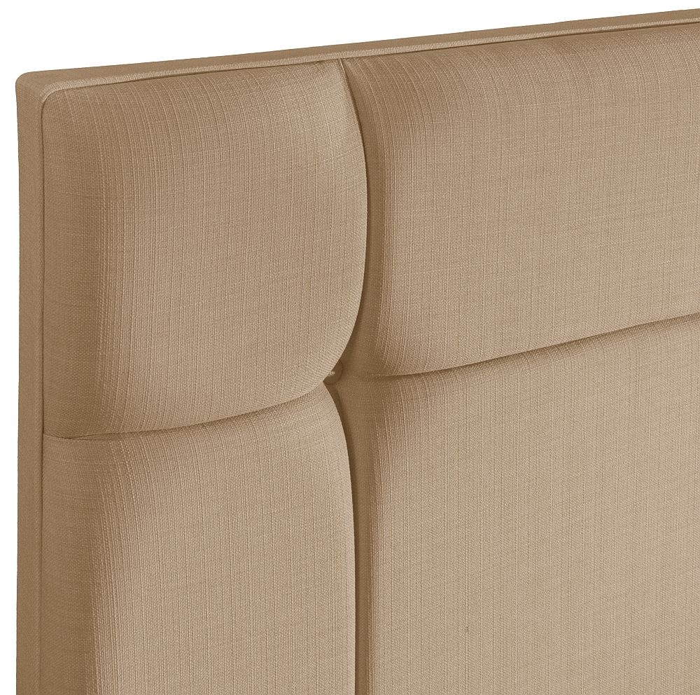 Product photograph of Pavia Oatmeal Fabric Headboard from Choice Furniture Superstore.