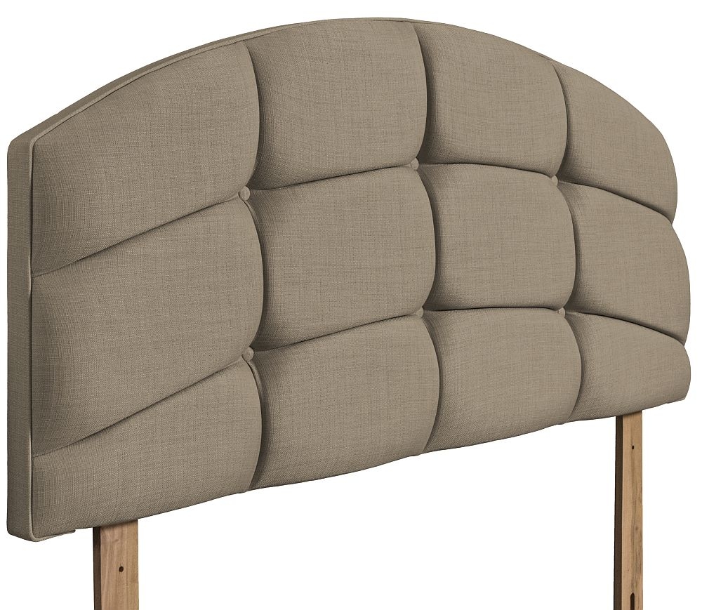 Product photograph of Pesaro Fudge Fabric Headboard from Choice Furniture Superstore.