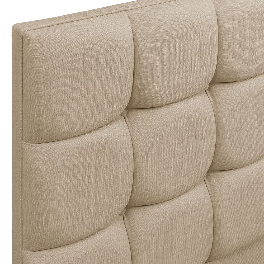 Product photograph of Roma Beige Fabric Headboard from Choice Furniture Superstore.
