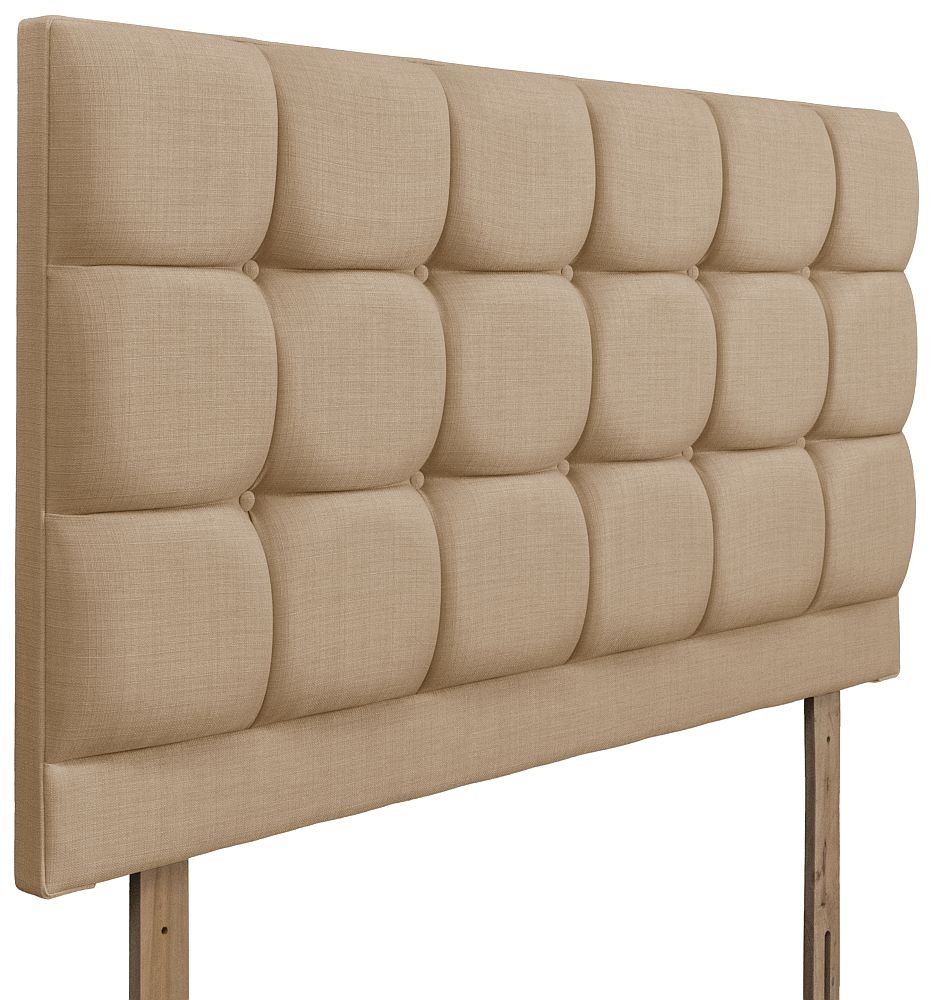 Product photograph of Roma Oatmeal Fabric Headboard from Choice Furniture Superstore.