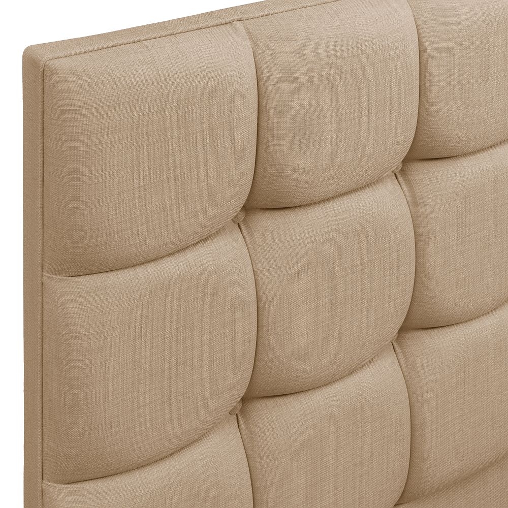 Product photograph of Roma Oatmeal Fabric Headboard from Choice Furniture Superstore.