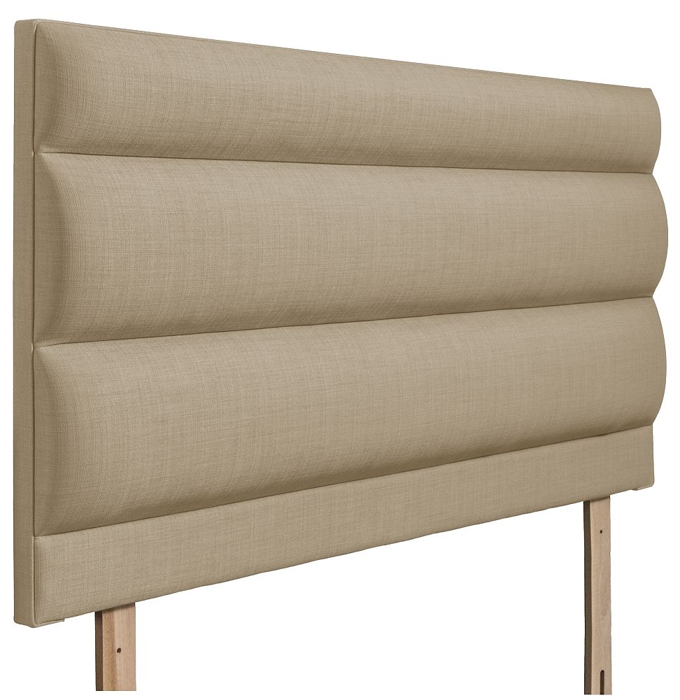 Product photograph of Monza Sand Fabric Headboard from Choice Furniture Superstore.