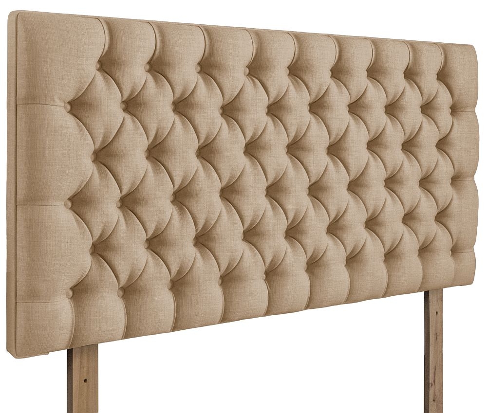 Product photograph of Tiffany Oatmeal Fabric Headboard from Choice Furniture Superstore.