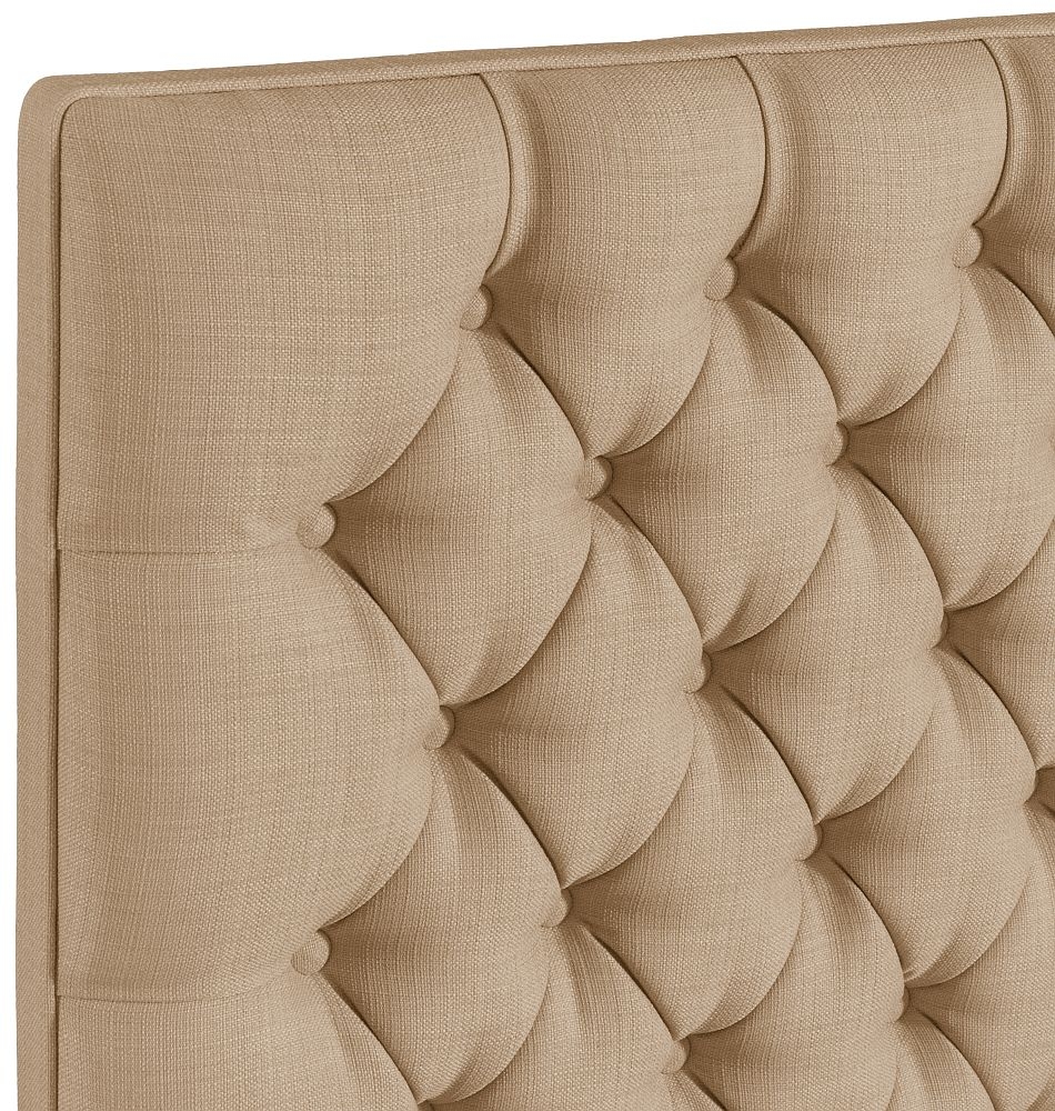 Product photograph of Tiffany Oatmeal Fabric Headboard from Choice Furniture Superstore.