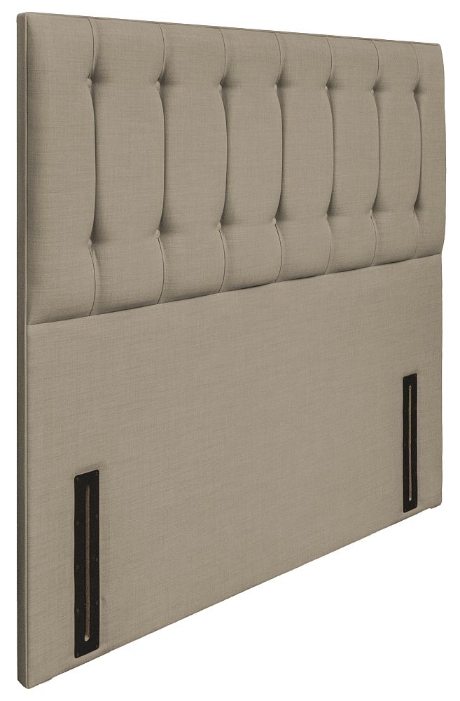 Product photograph of Tamar Grand Floor Standing Fudge Fabric Headboard from Choice Furniture Superstore.