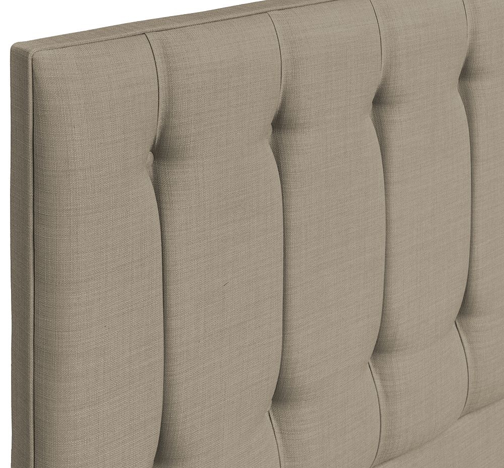 Product photograph of Tamar Grand Floor Standing Fudge Fabric Headboard from Choice Furniture Superstore.