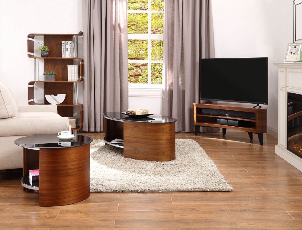 Product photograph of Jual Florence Walnut Tv Stand - Jf709 from Choice Furniture Superstore.