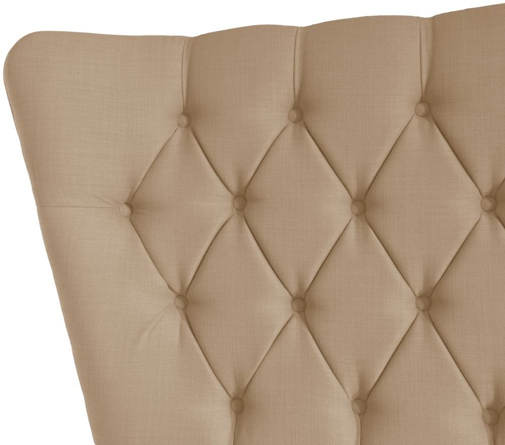 Product photograph of Charlotte Oatmeal Fabric Floor Standing Headboard from Choice Furniture Superstore.