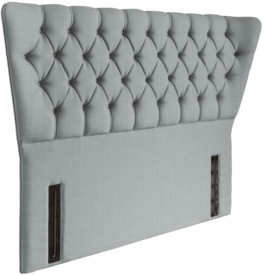 Product photograph of Charlotte Sky Floorstanding Fabric Headboard from Choice Furniture Superstore.