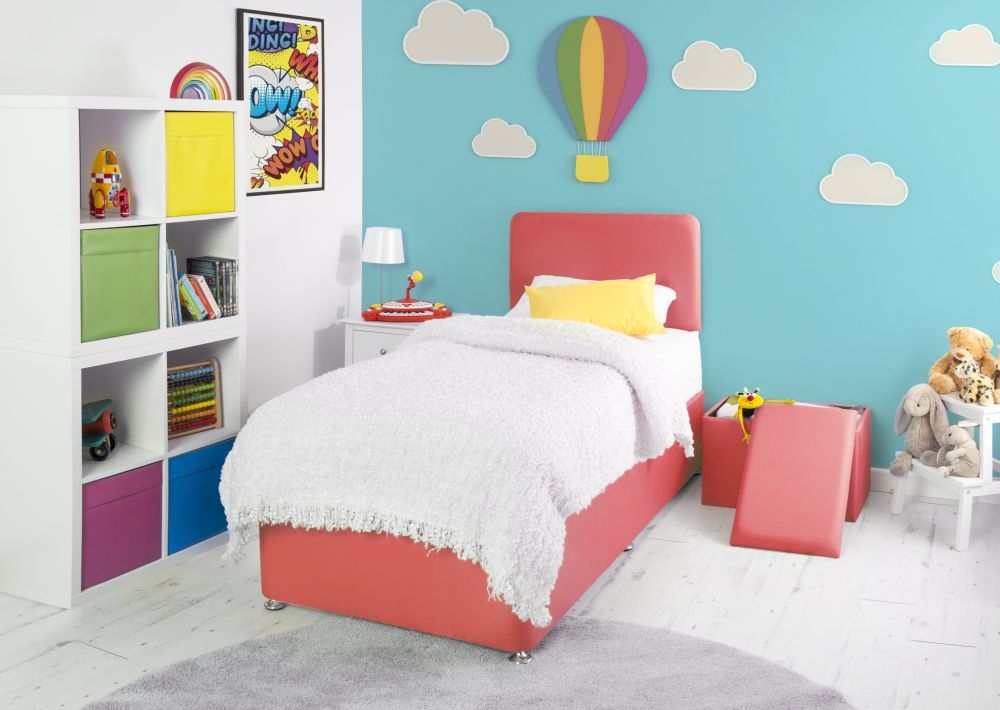 Product photograph of Starburst Red Fabric Children Headboard from Choice Furniture Superstore.