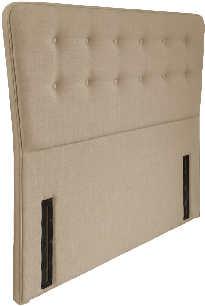 Product photograph of Manhattan Beige Fabric Floor Standing Headboard from Choice Furniture Superstore.