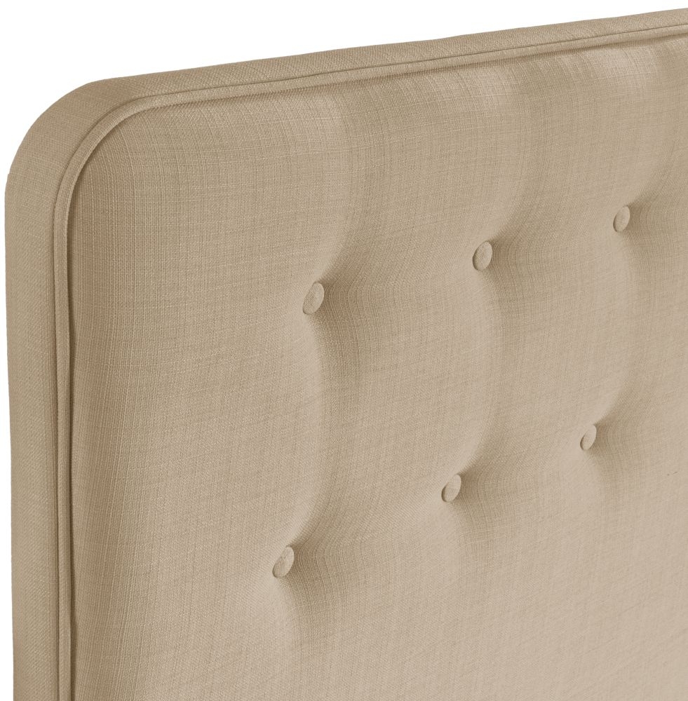 Product photograph of Manhattan Beige Fabric Floor Standing Headboard from Choice Furniture Superstore.