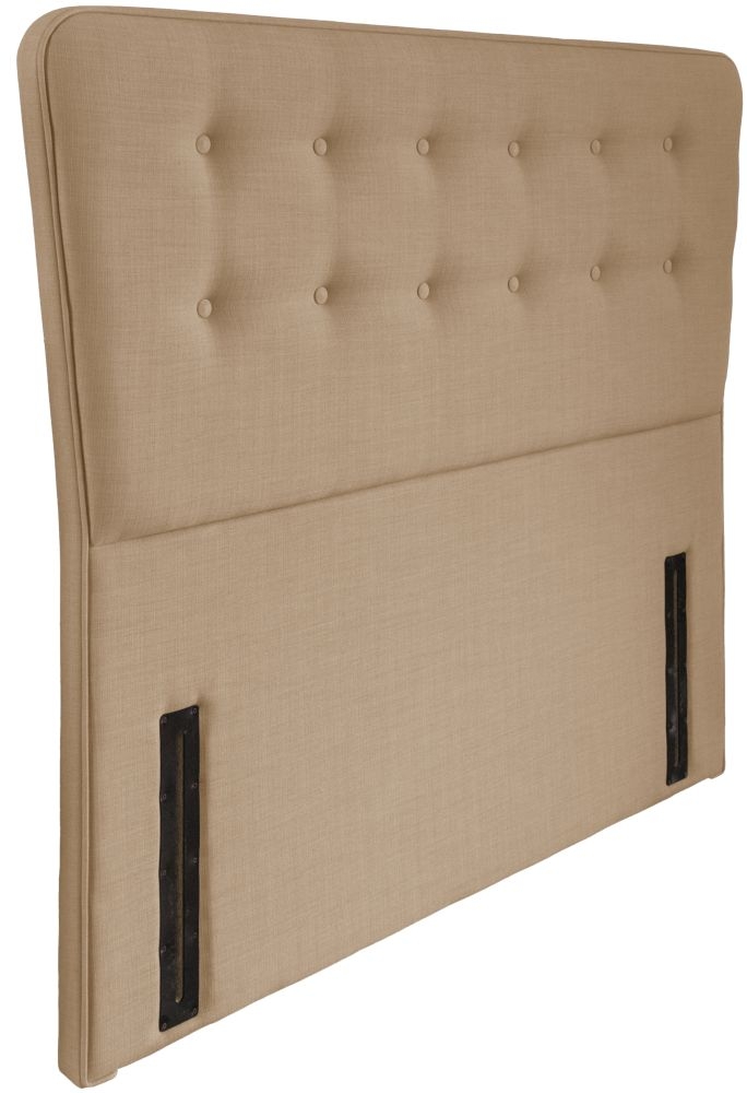 Product photograph of Manhattan Oatmeal Fabric Floor Standing Headboard from Choice Furniture Superstore.