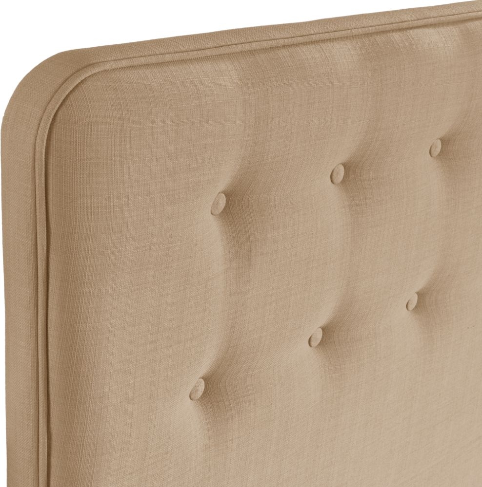 Product photograph of Manhattan Oatmeal Fabric Floor Standing Headboard from Choice Furniture Superstore.