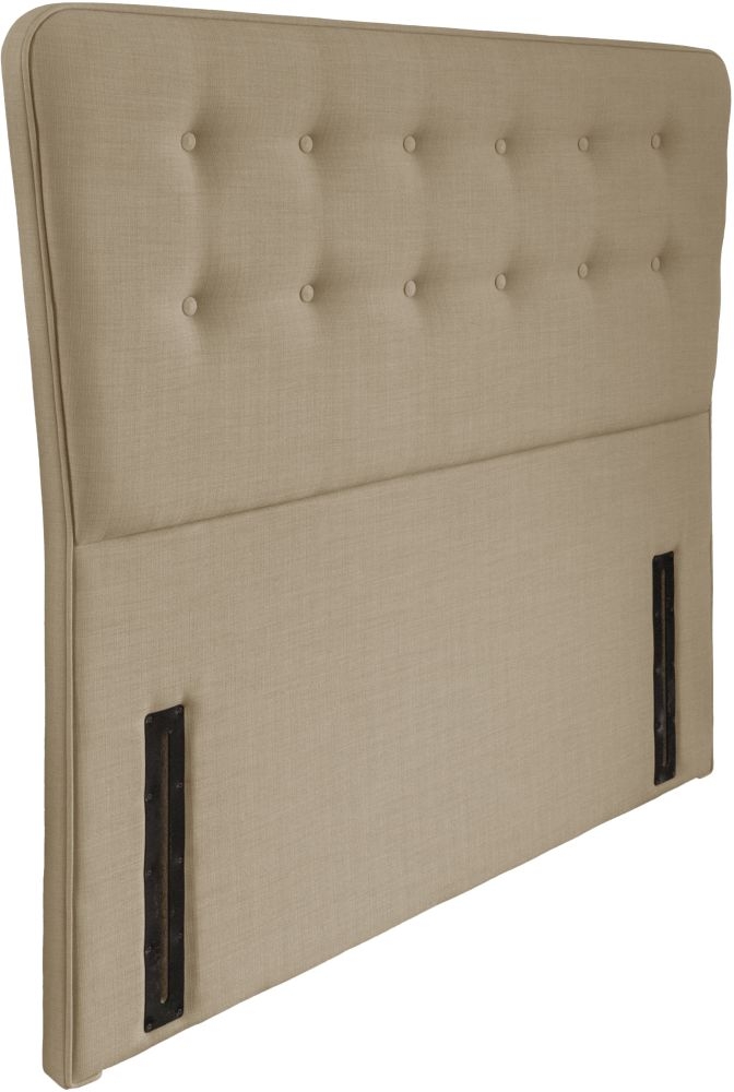 Product photograph of Manhattan Sand Floorstanding Fabric Headboard from Choice Furniture Superstore.