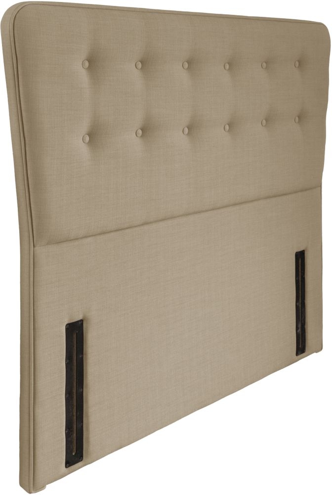 Product photograph of Manhattan Sand Fabric Floor Standing Headboard from Choice Furniture Superstore.