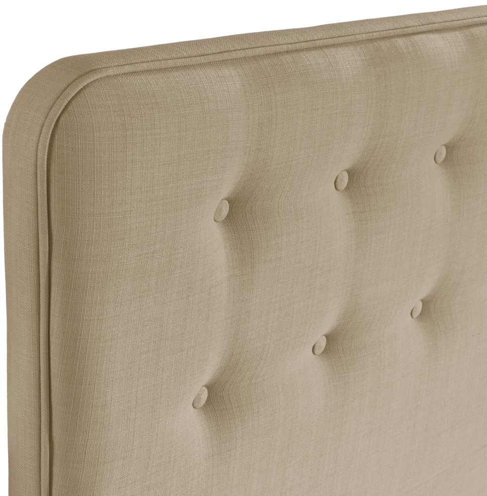 Product photograph of Manhattan Sand Fabric Floor Standing Headboard from Choice Furniture Superstore.