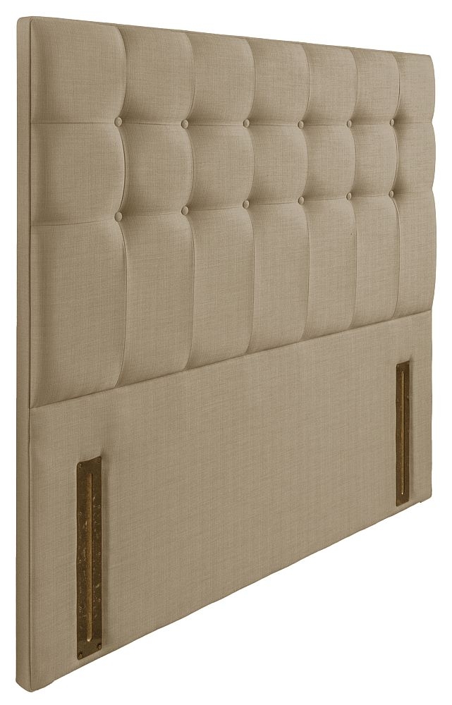 Product photograph of Ravello Sand Floorstanding Fabric Headboard from Choice Furniture Superstore.