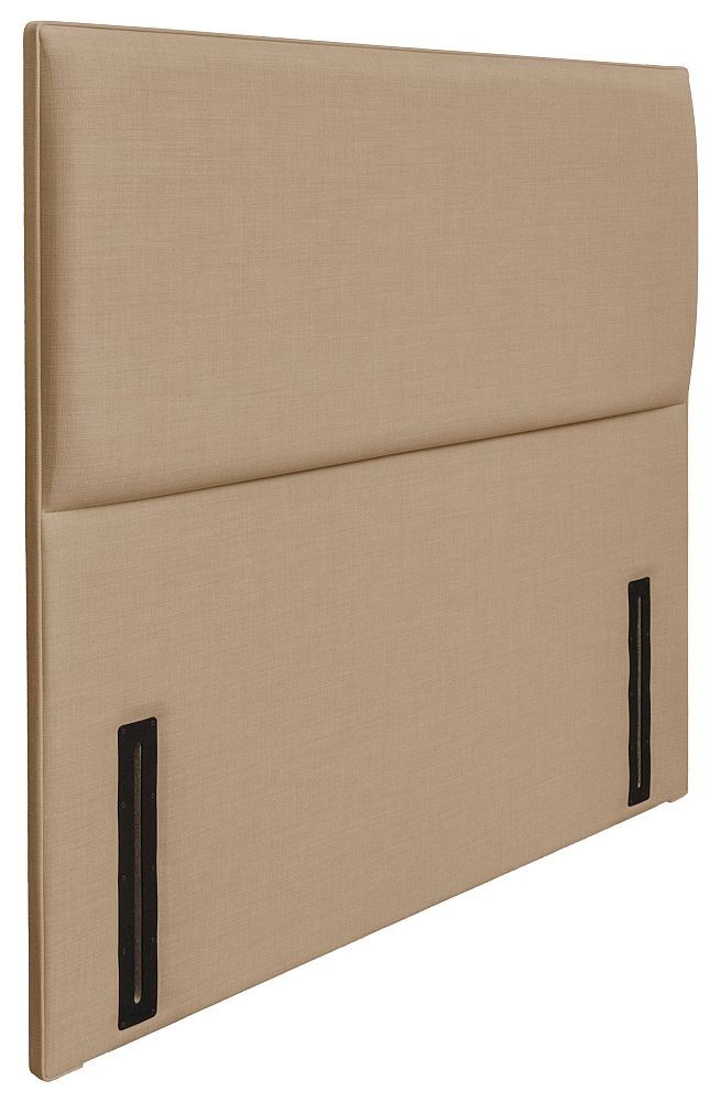 Product photograph of St Tropez Oatmeal Fabric Floor Standing Headboard from Choice Furniture Superstore.
