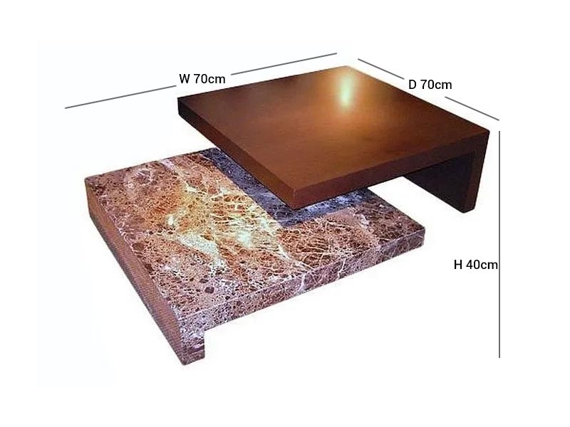 Product photograph of Twin Marble Square Coffee Table - Variation Available from Choice Furniture Superstore.