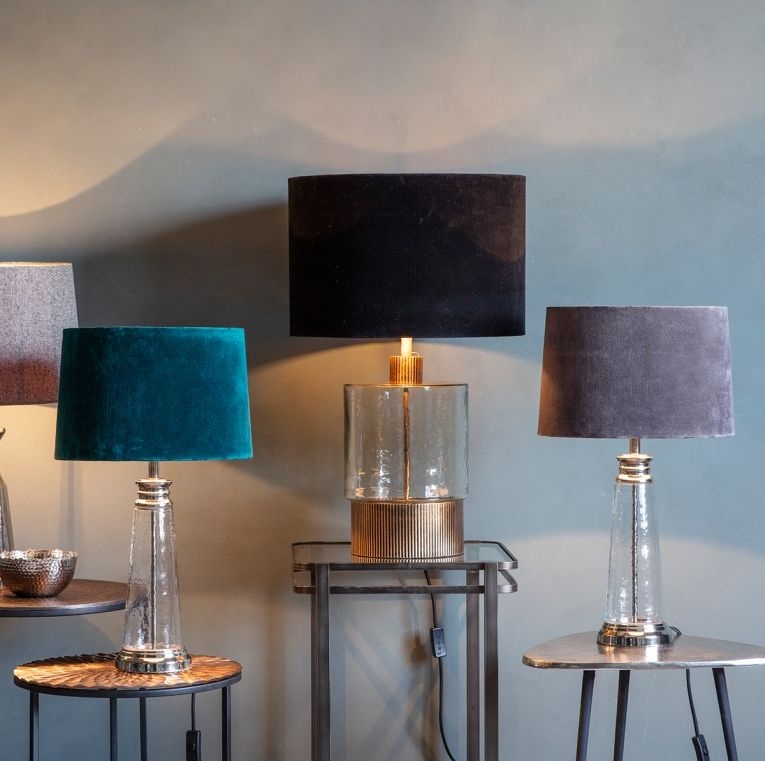 Product photograph of Winslet Teal Table Lamp from Choice Furniture Superstore.