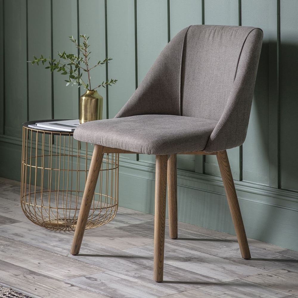 Product photograph of Set Of 2 Elliot Slate Grey Fabric Dining Chair from Choice Furniture Superstore.