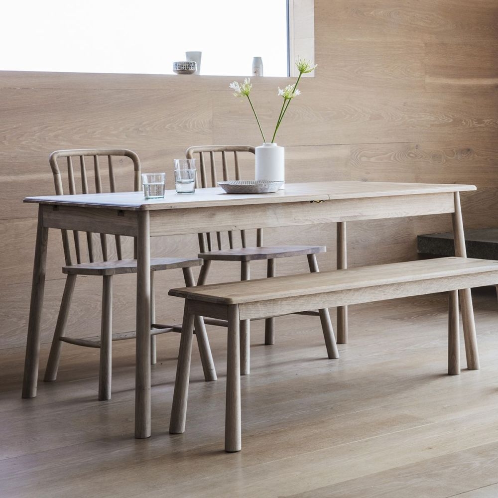 Product photograph of Armagh Oak Extending 4-6 Seater Dining Table from Choice Furniture Superstore.