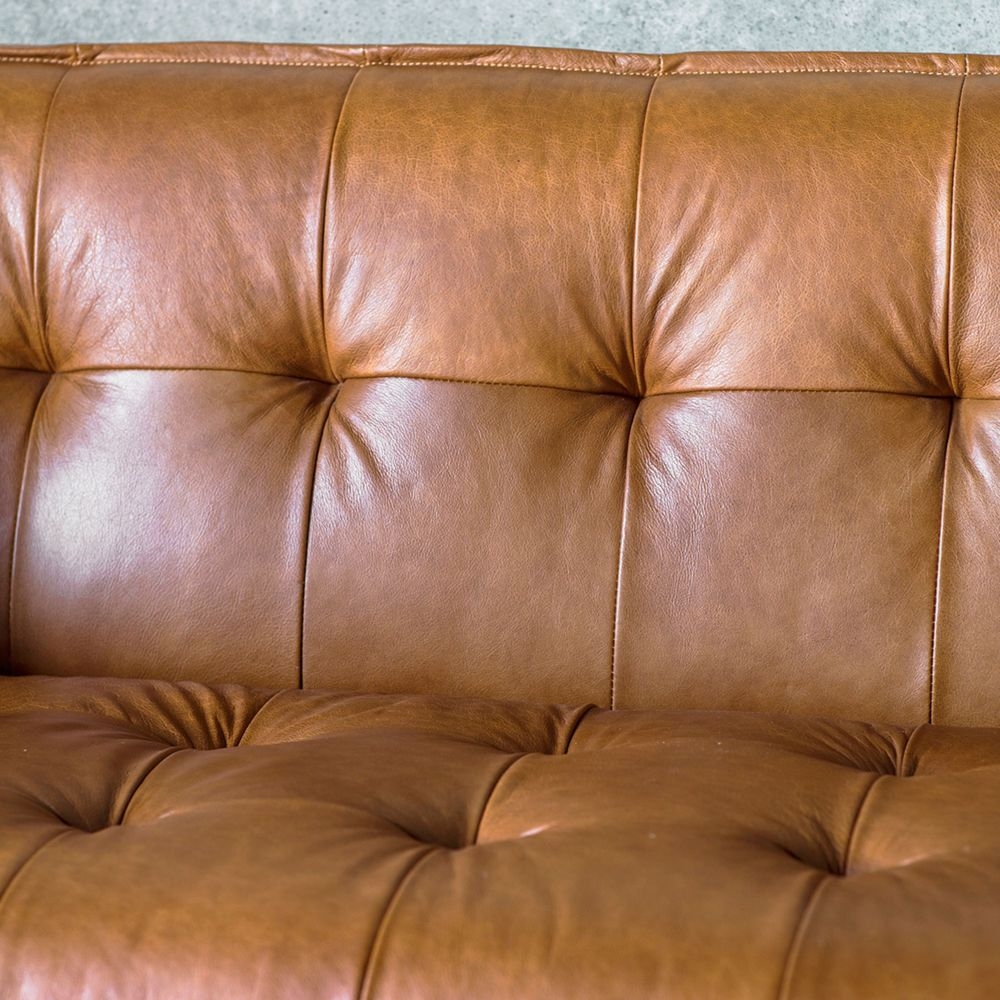 Product photograph of Ecclestone Vintage Brown Leather 3 Seater Sofa from Choice Furniture Superstore.