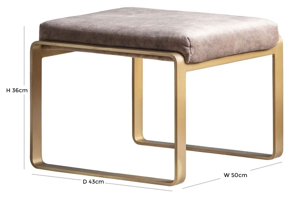 Product photograph of Fabien Footstool - Comes In Mineral And Ochre Options from Choice Furniture Superstore.