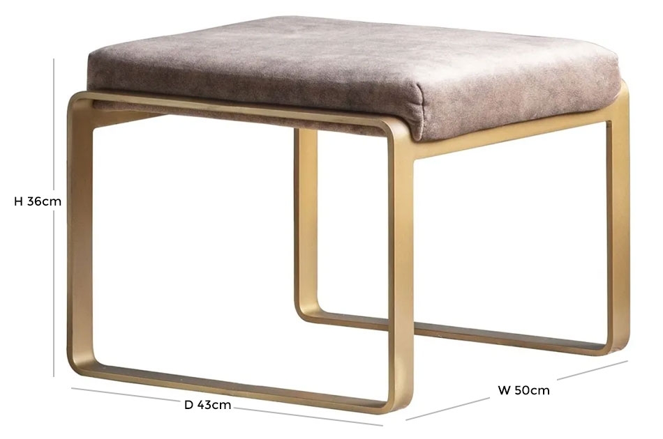 Product photograph of Fabien Mineral Footstool from Choice Furniture Superstore.