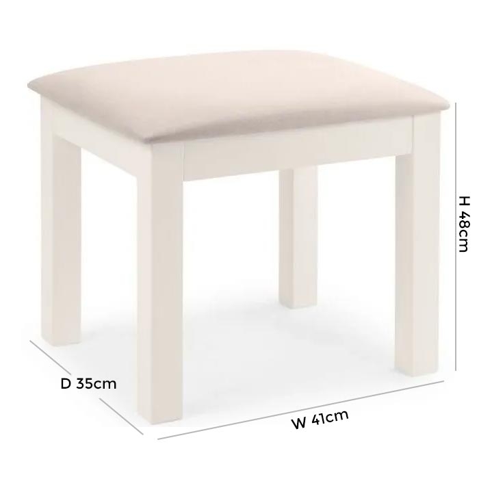 Product photograph of Maine White Pine Dressing Stool from Choice Furniture Superstore.