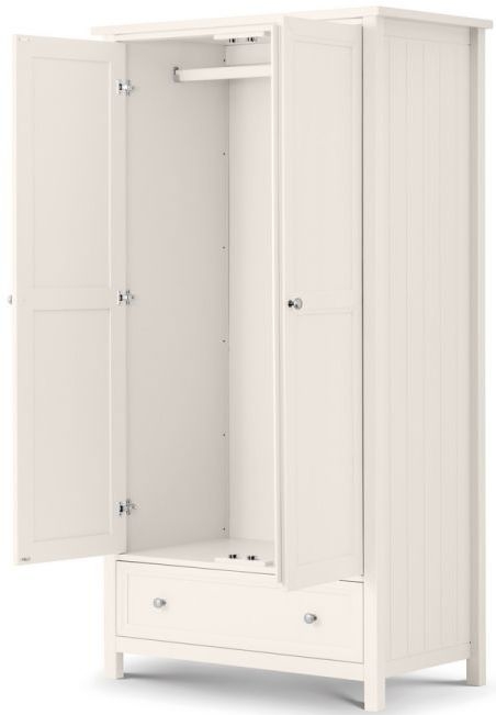 Product photograph of Maine White Pine 2 Door Wardrobe from Choice Furniture Superstore.