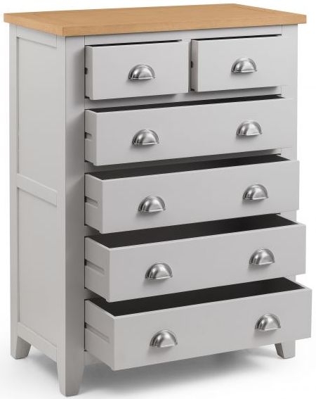 Product photograph of Richmond Grey 4 2 Drawer Chest from Choice Furniture Superstore.